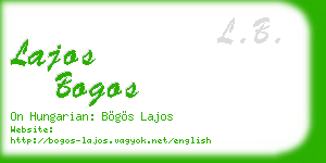 lajos bogos business card